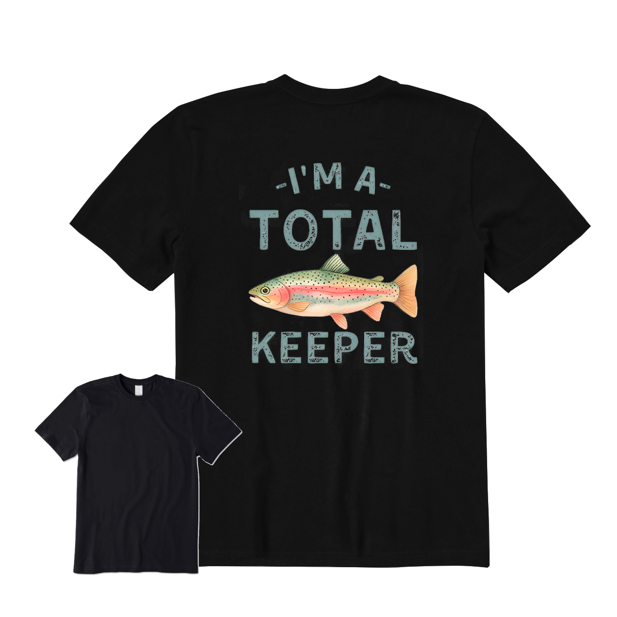 Total Keeper Fish Back Graphic T-Shirt