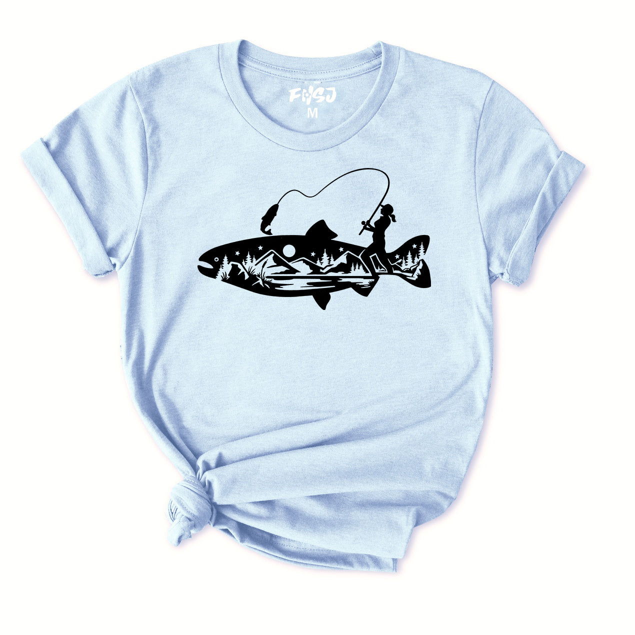 Salmon fishing woman T-Shirt for Women