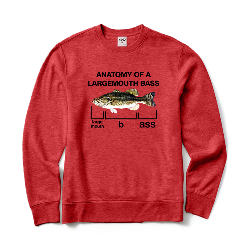 Anatomy Of A Large Mouth Bass Fish Sweatshirt