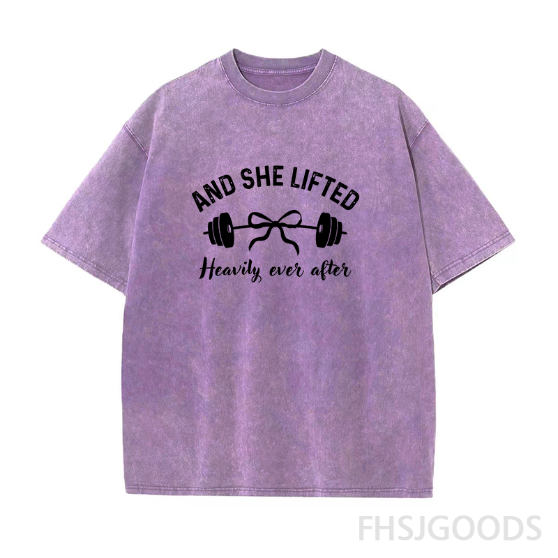 And She Lifted Heavily Ever After Unisex Distressed T-Shirt