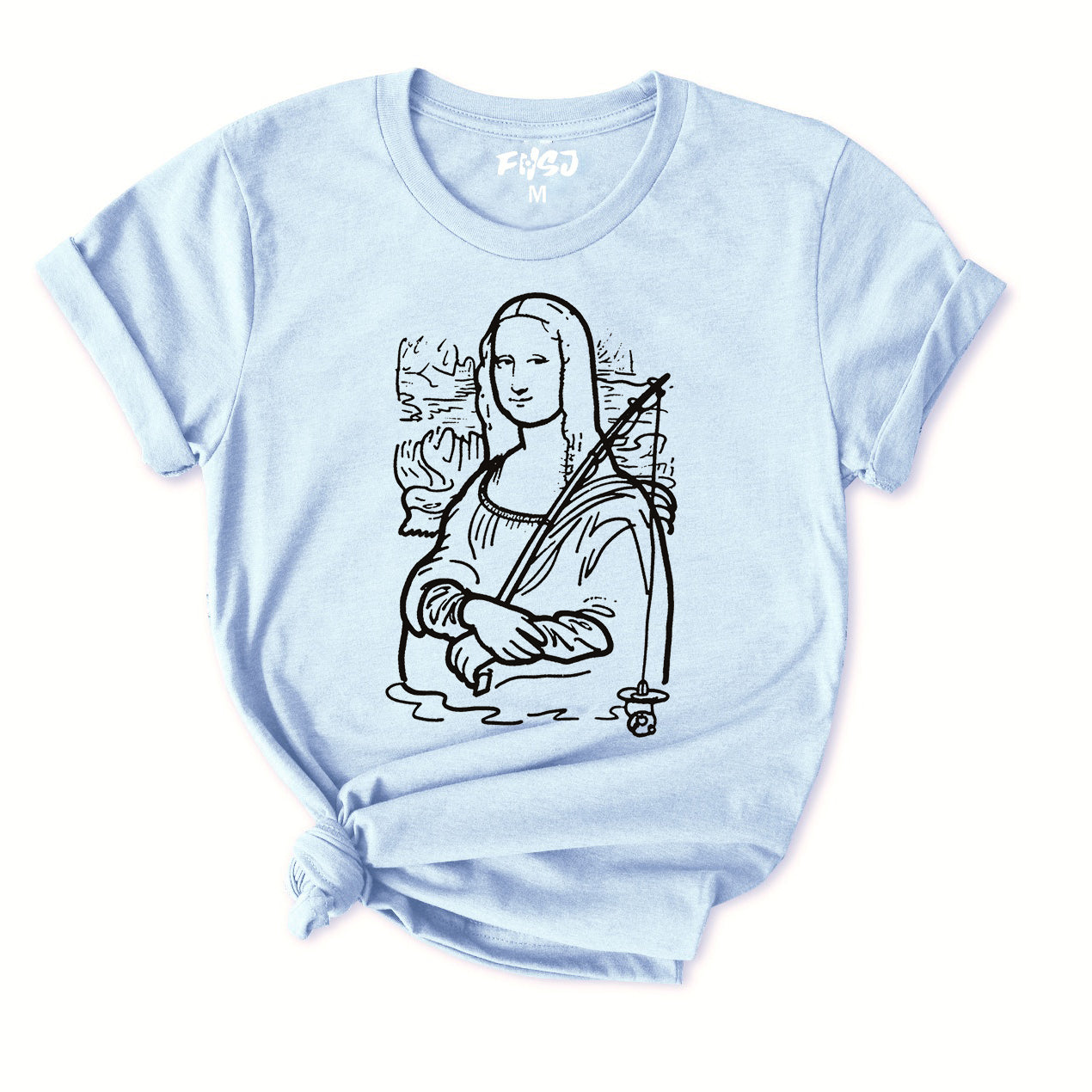 Mona Lisa Fishing T-Shirt for Women