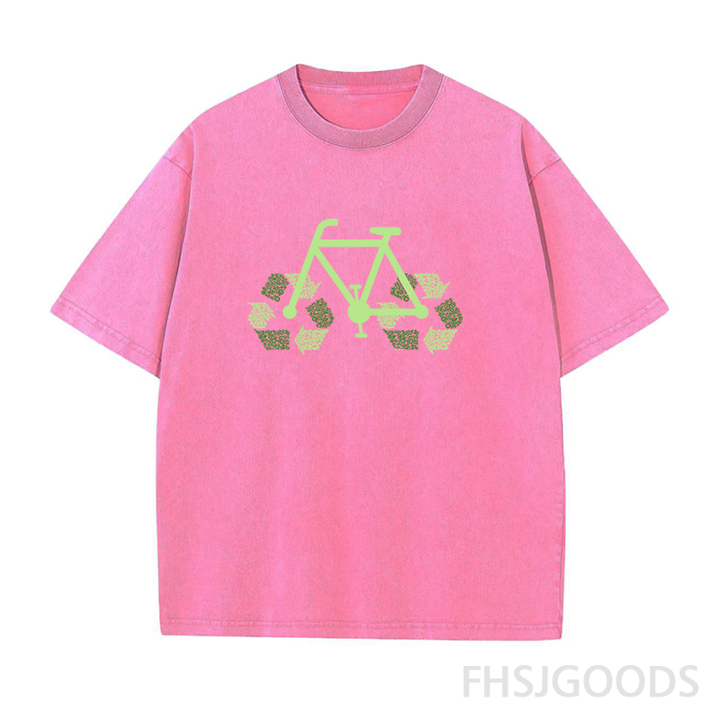 Recycle Bike Unisex Distressed T-Shirt
