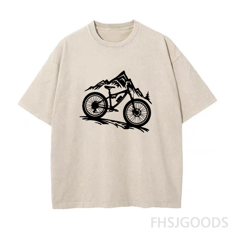 Mountain Bike Unisex Distressed T-Shirt