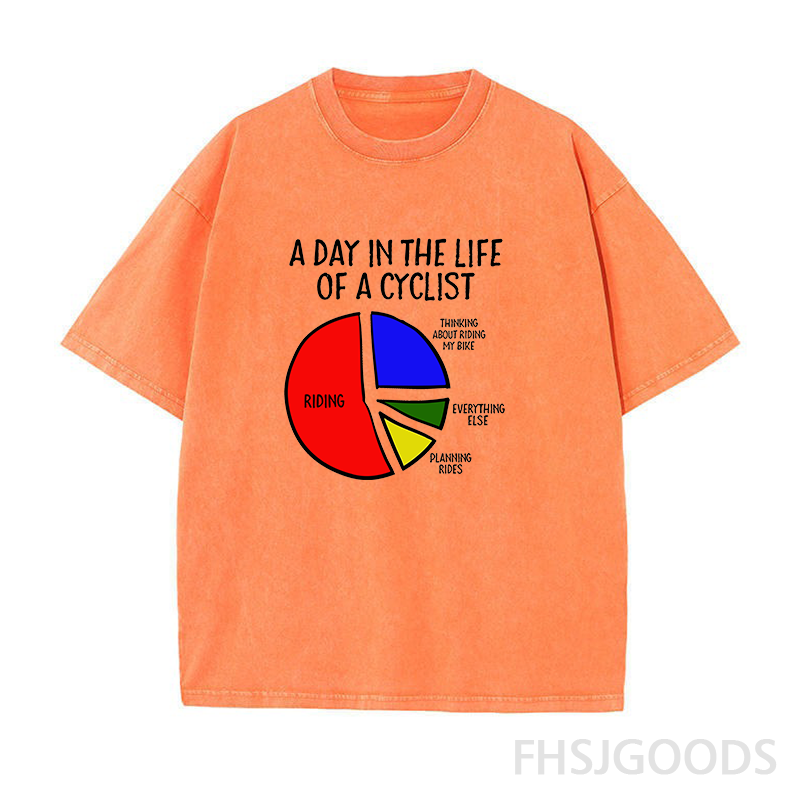 A Day in The Life of A Cyclist Unisex Distressed T-Shirt
