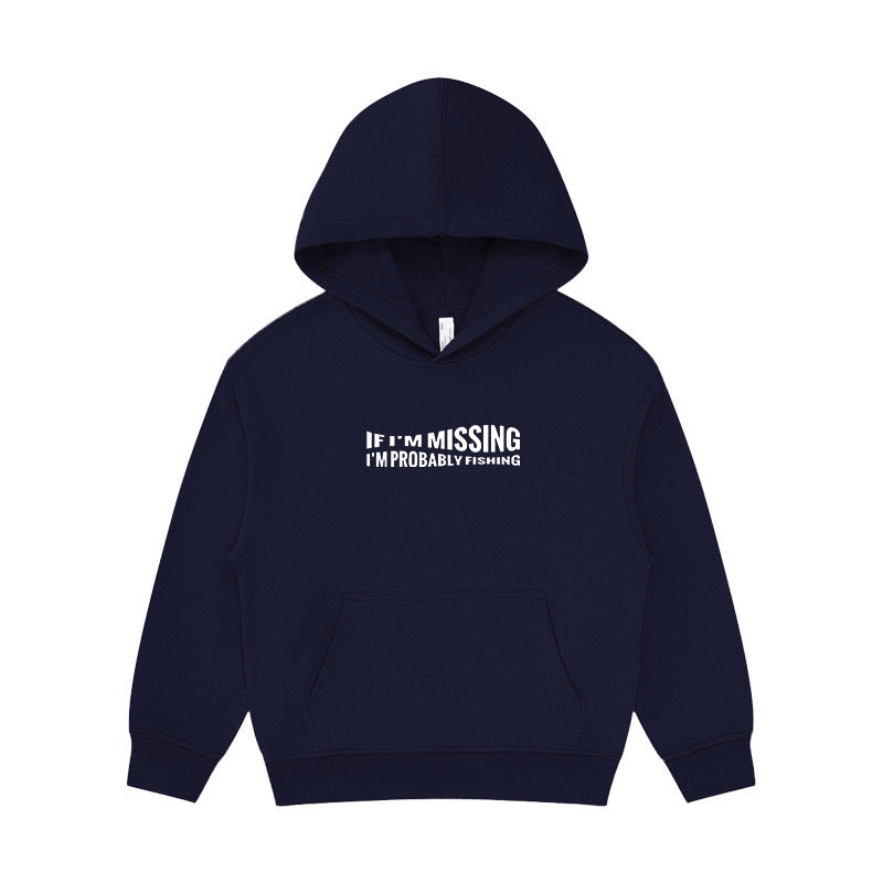 If I'm Missing I'm Probably Fishing Kid's Hoodie