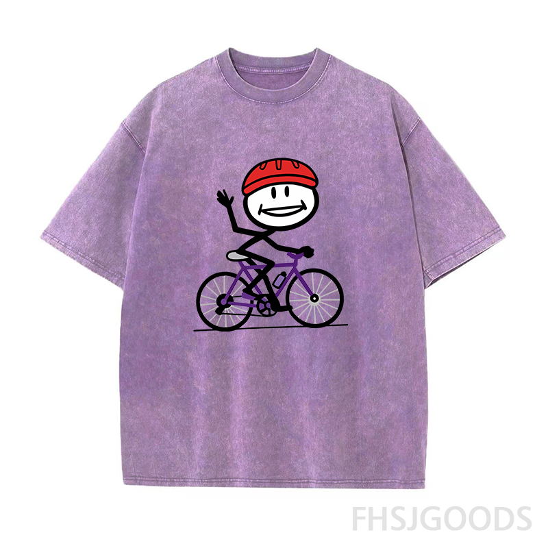 Smile Cycling Unisex Distressed T-Shirt