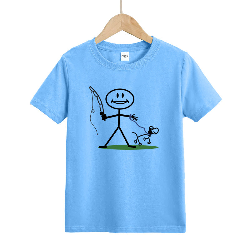 GO FISHING WITH MY DOG Kids T-Shirt