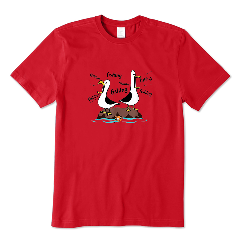 Funny Seagulls Fishing T-shirt