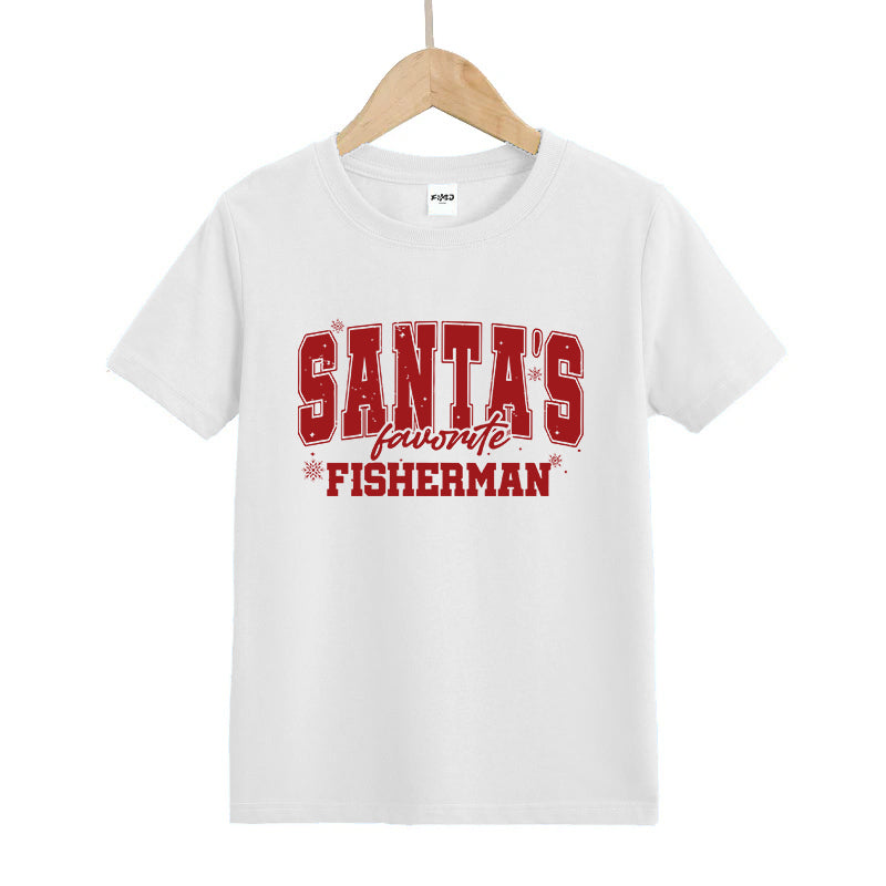 Santa's Favorite Fishermen Kids T-Shirt