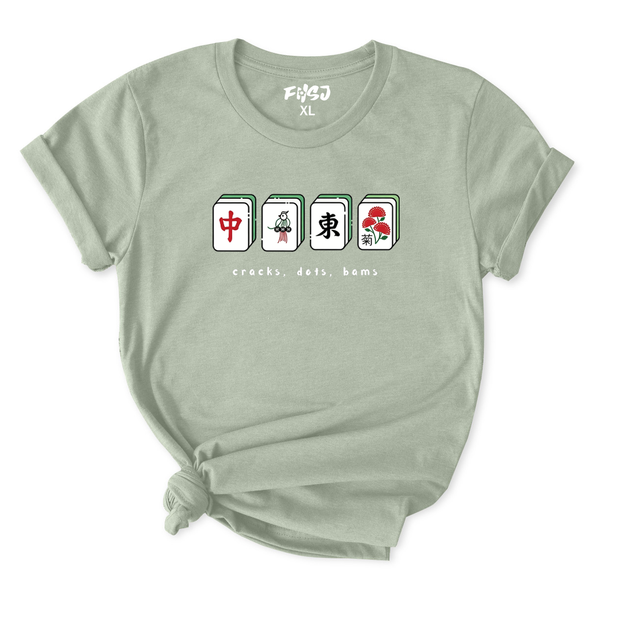 Cracks Dots Bams Mahjong T-Shirt for Women