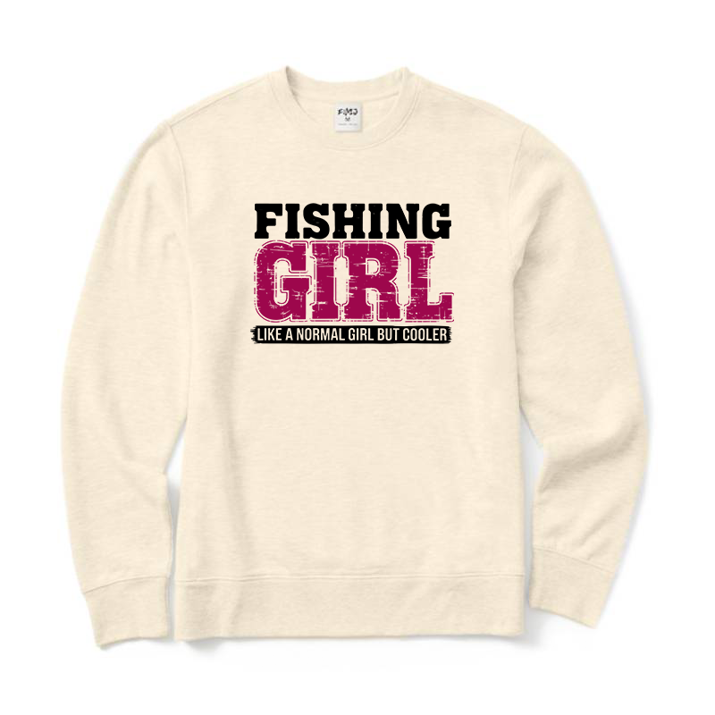 Fishing Girl Crewneck Sweatshirt