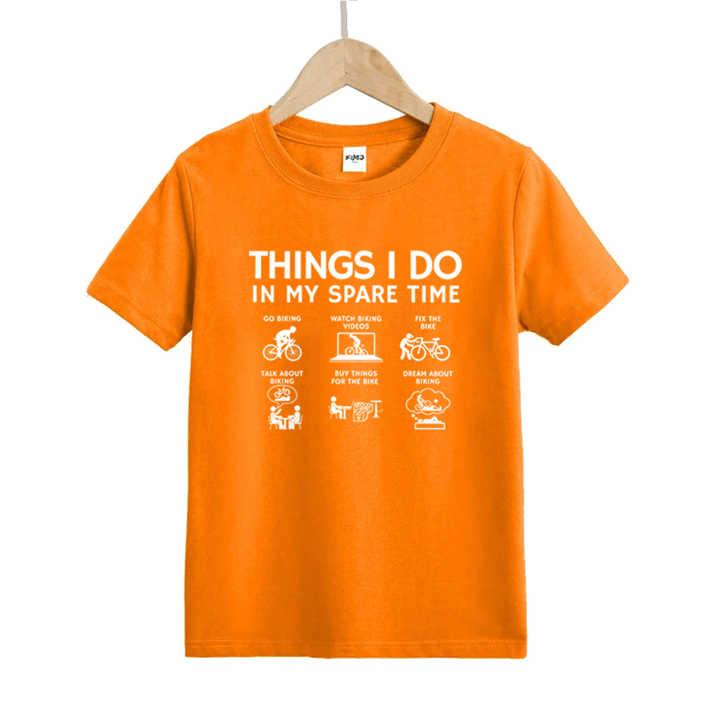 Things I Do in My Spare Time Cycling Bike Lover Kids T-Shirt