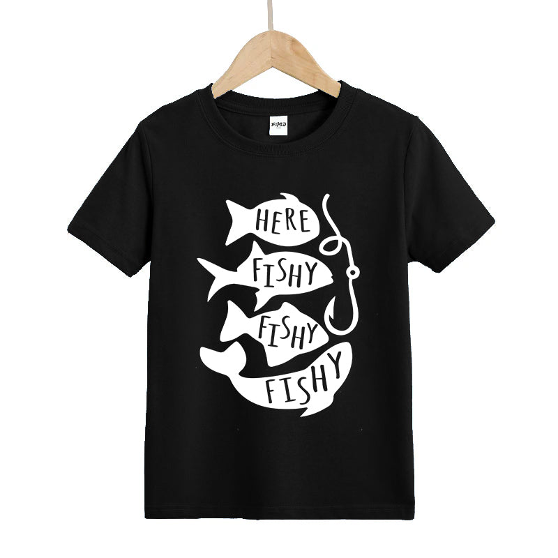 Here Fishy Fishy Fishy Kids T-Shirt