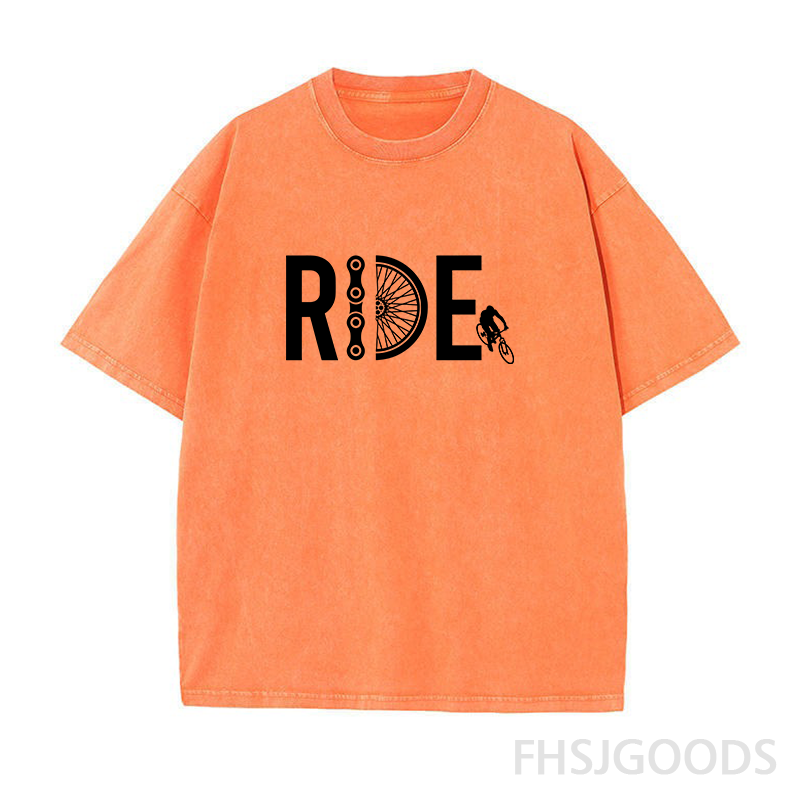 Bicycle Ride Unisex Distressed T-Shirt