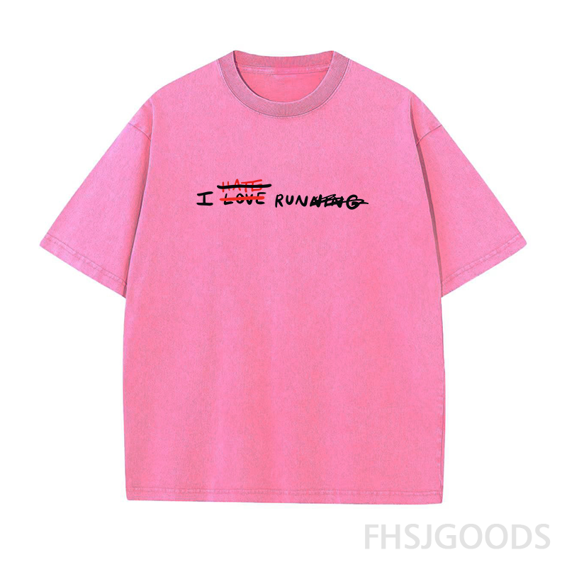 I Love Running Unisex Distressed T-Shirt