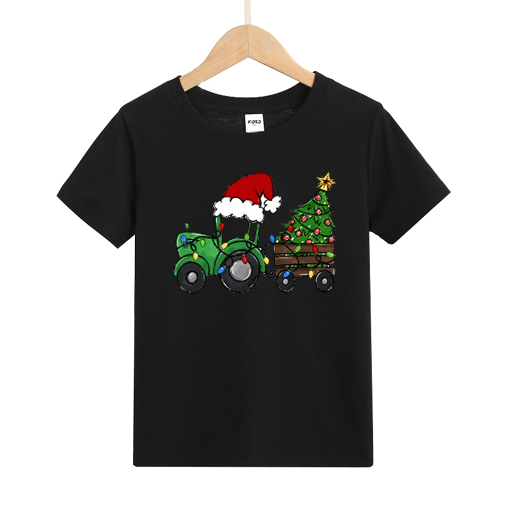 Christmas Tractor Kids T-Shirt