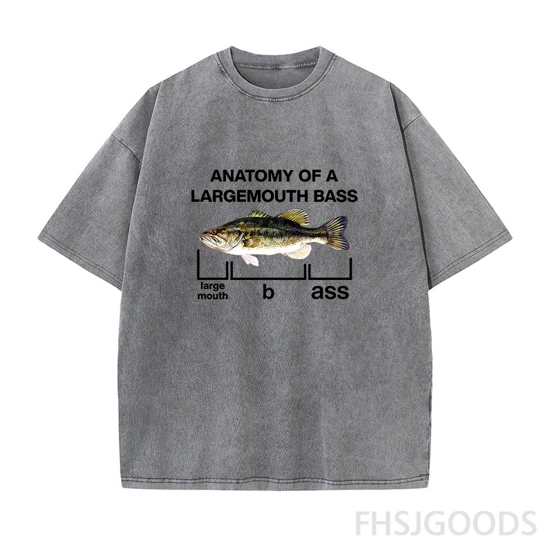 Anatomy Of A Large Mouth Bass Fish Unisex Distressed T-Shirt