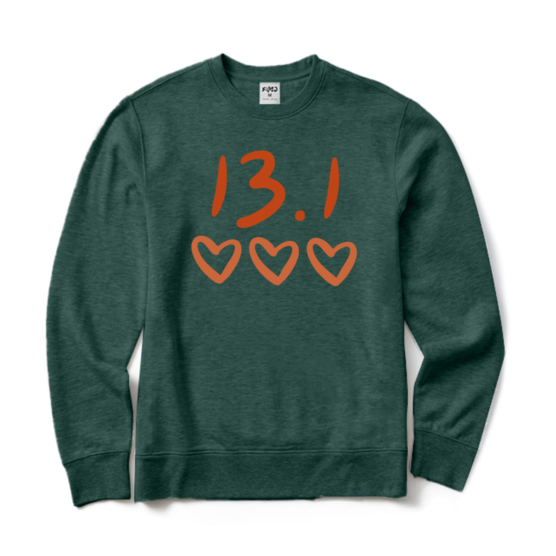Half Marathon Runner Crewneck Sweatshirt