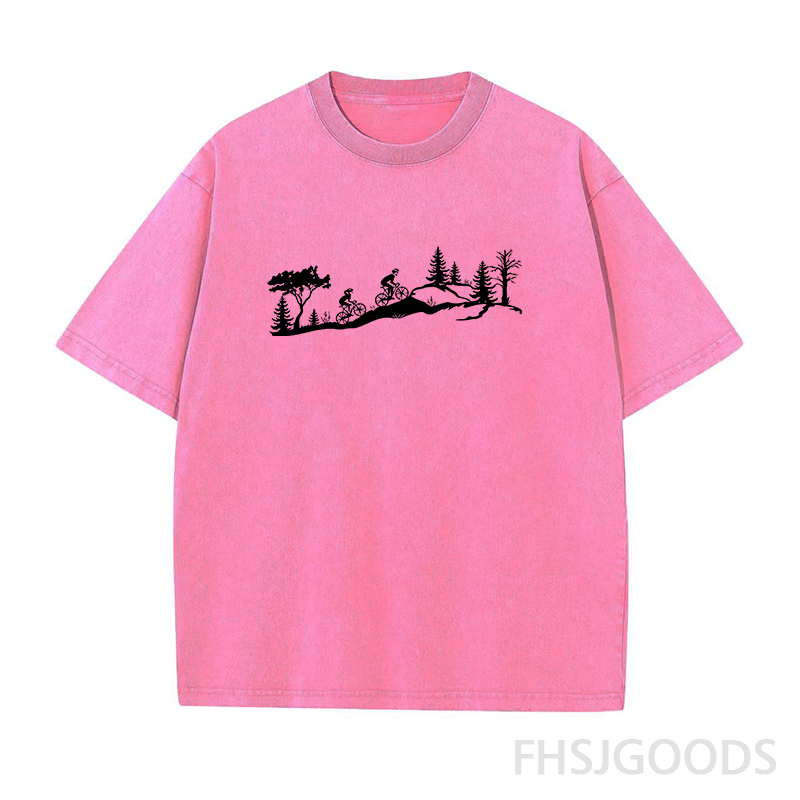 Mountain Biker Unisex Distressed T-Shirt