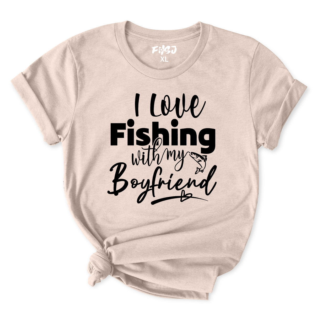 I Love Fishing with my boyfriend T-Shirt for Women