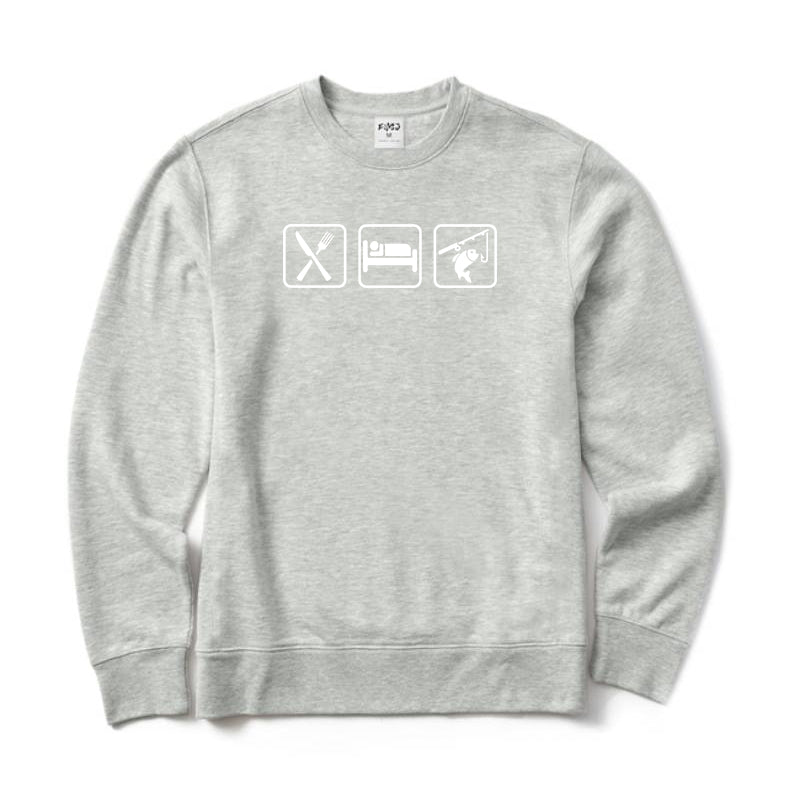 Eat Sleep Fish Crewneck Sweatshirt