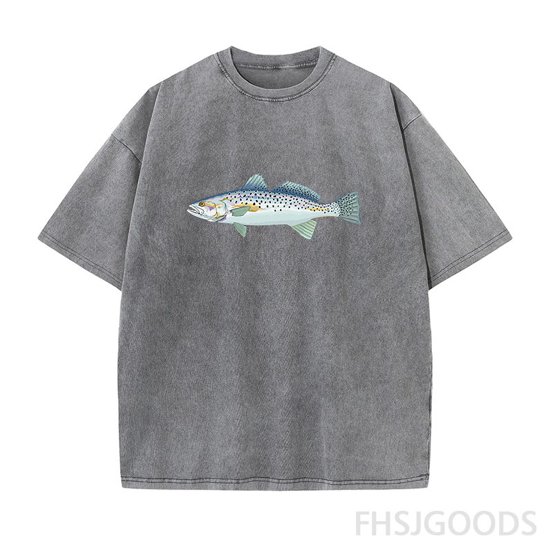 Speckled Trout Fishing Unisex Distressed T-Shirt