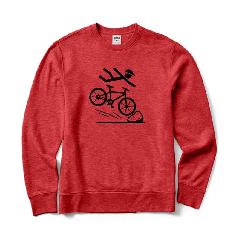 Mountain Bike Crash Cycling Crewneck Sweatshirt