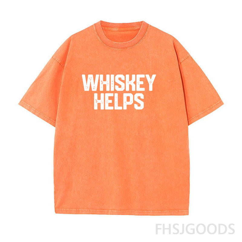 Whiskey Helps Unisex Distressed T-Shirt
