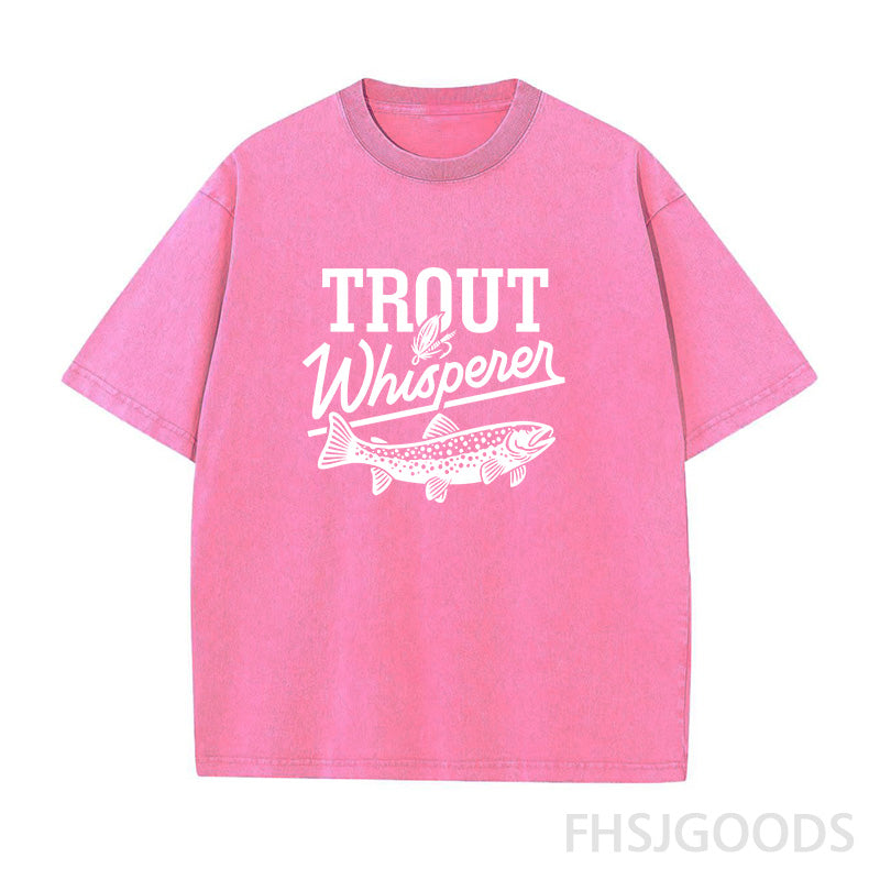 Trout Whisperer Fly Fishing Unisex Distressed T-Shirt