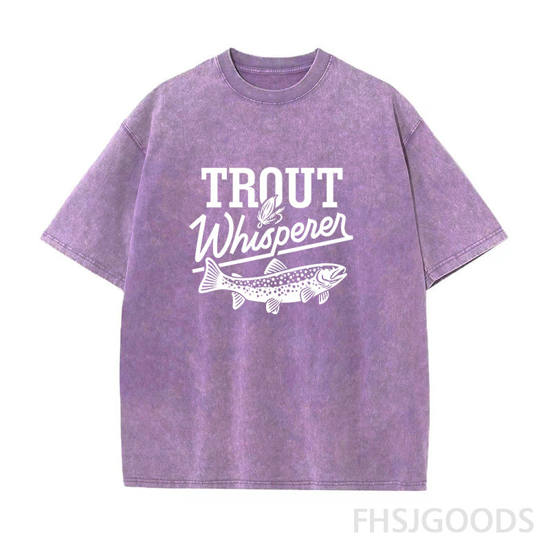 Trout Whisperer Fly Fishing Unisex Distressed T-Shirt