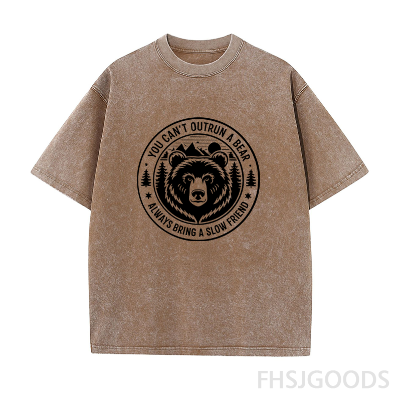 You Can't Outrun A Bear Unisex Distressed T-Shirt