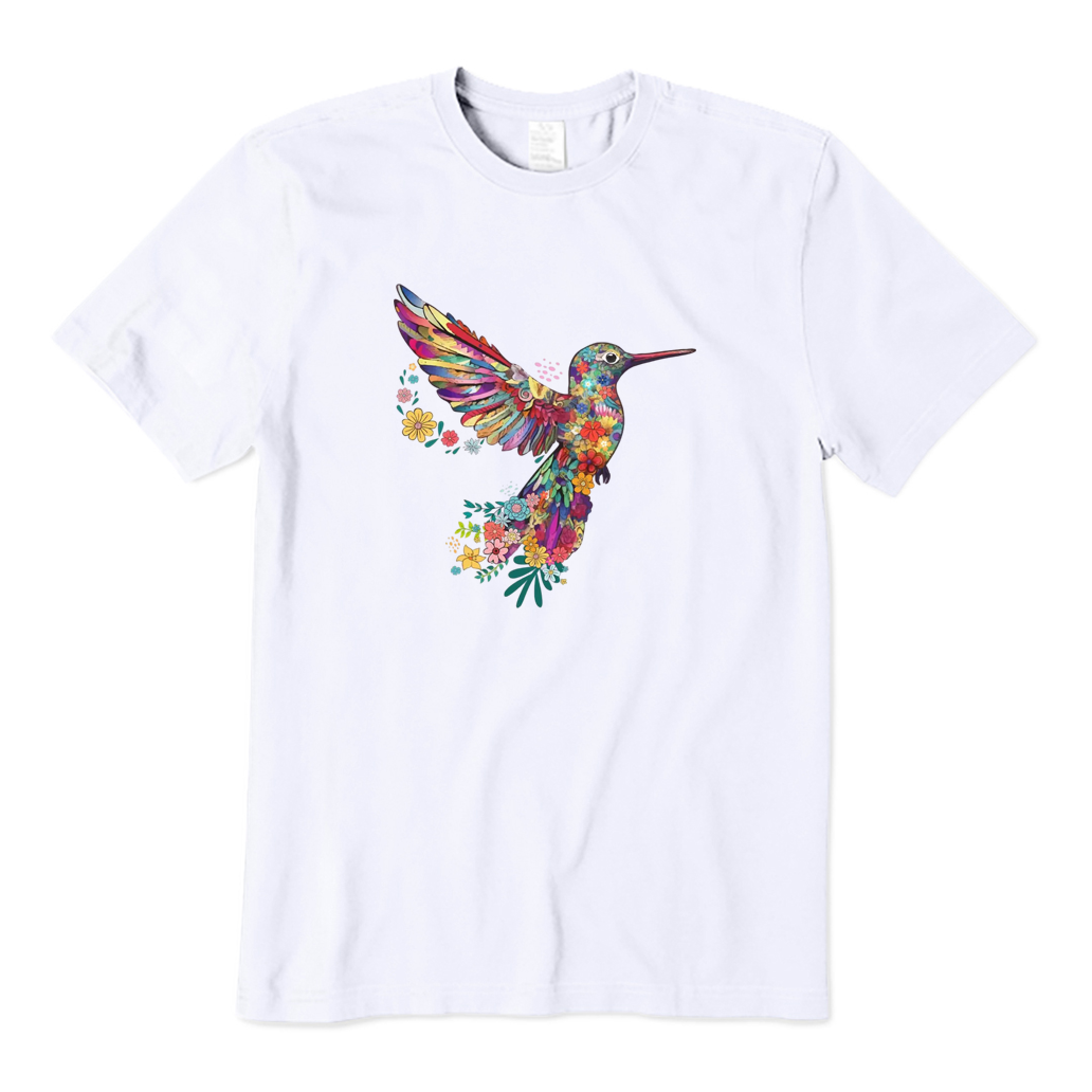 Floral Hummingbird T-shirt