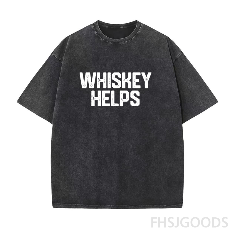 Whiskey Helps Unisex Distressed T-Shirt