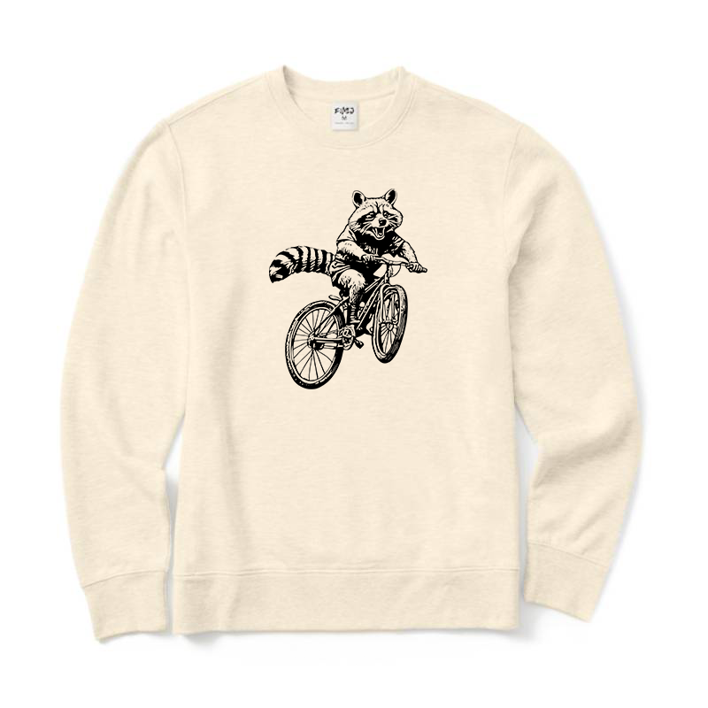 Mountain Biking Raccoon Sweatshirt