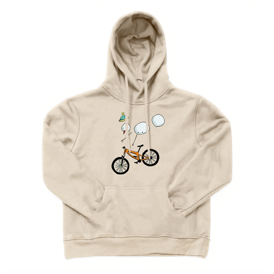 Snowman Mountain Bike Christmas Hoodie