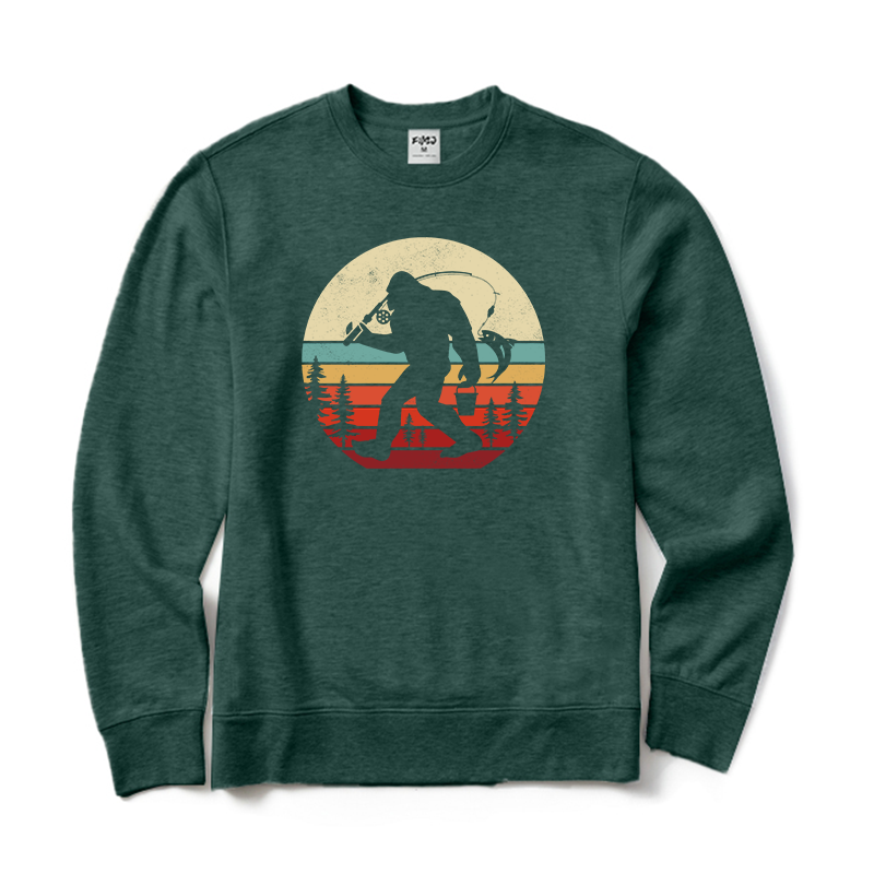 Bigfoot Fishing Crewneck Sweatshirt