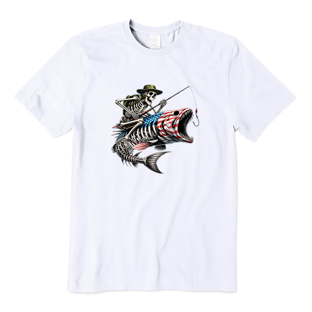 Funny Fishing Skeleton T-Shirt