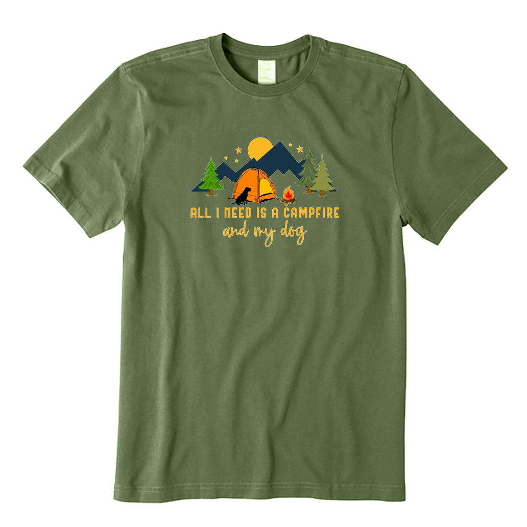 Camping Dog T-shirt