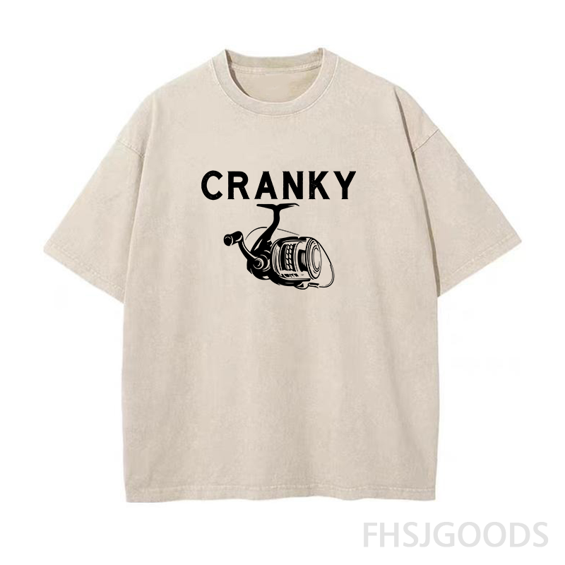 Cranky Fishing Unisex Distressed T-Shirt