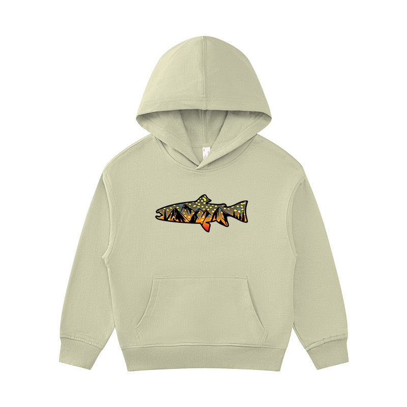 Brook Trout Mountains Kid's Hoodie