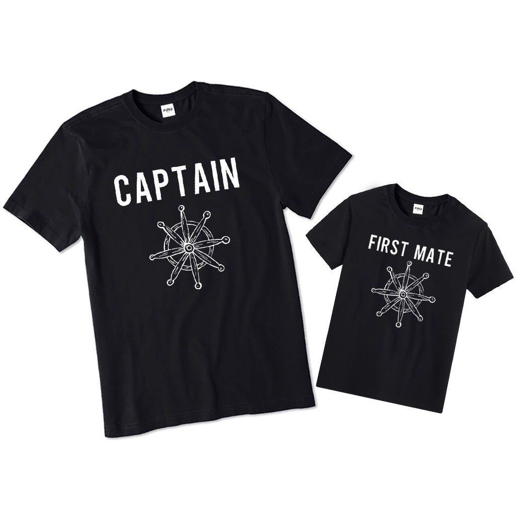 Captain First Mate Daddy and Son Matching T-shirts