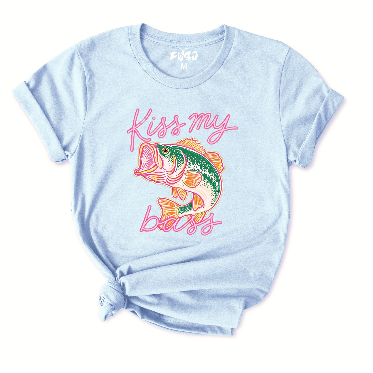 Kiss My Bass Fishing T-Shirt for Women