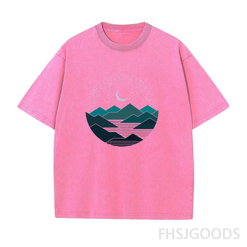 Mountains and The Stars Unisex Distressed T-Shirt