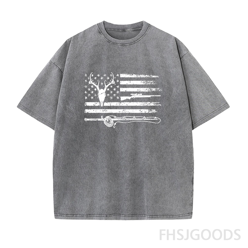 Hunting and Fishing Flag Unisex Distressed T-Shirt