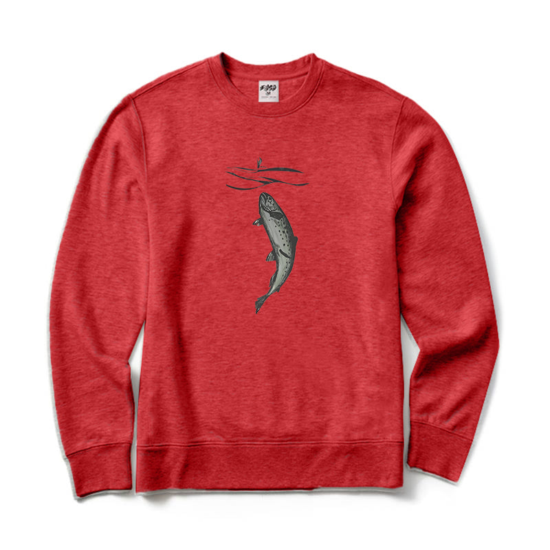 Trout Fishing Crewneck Sweatshirt