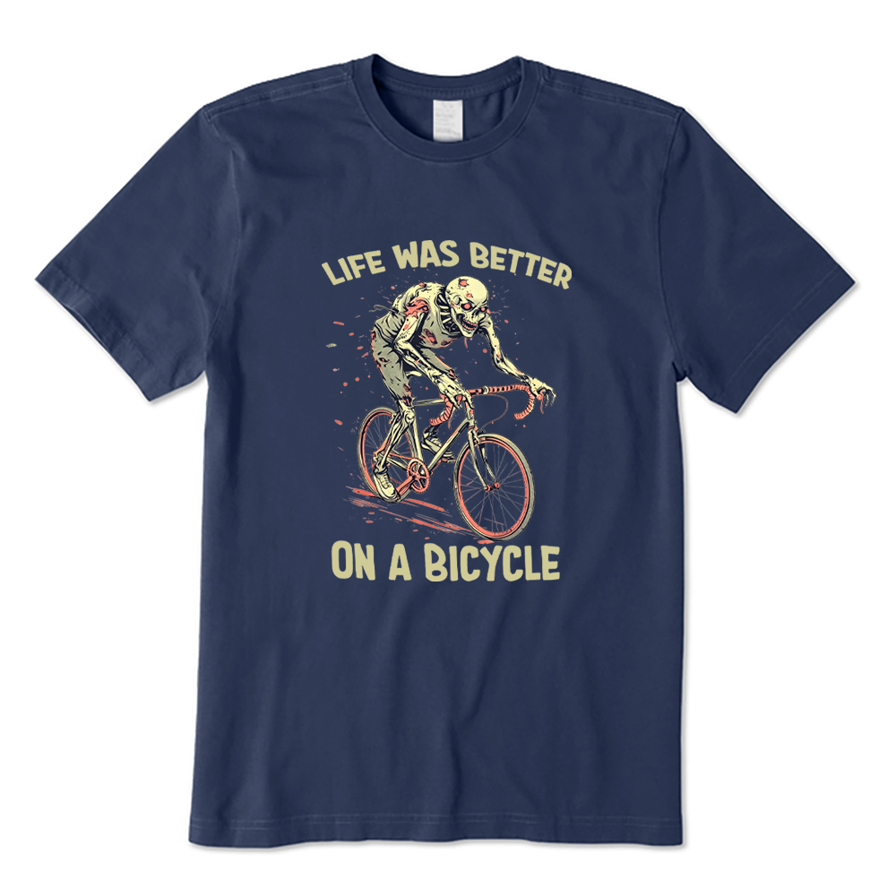 Life Was Better on A Bicycle Zombie T-Shirt