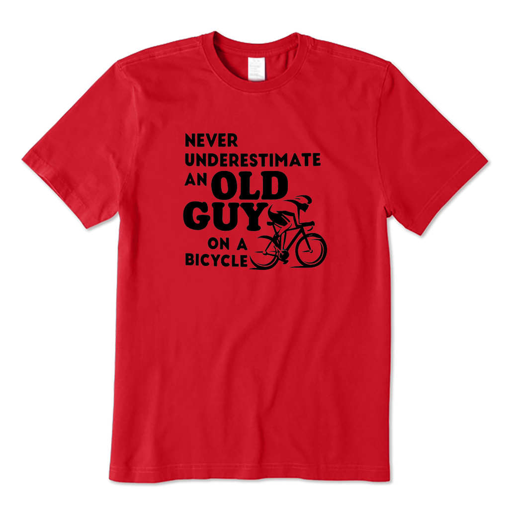 Never Underestimate An Old Guy on A Bicycle T-Shirt