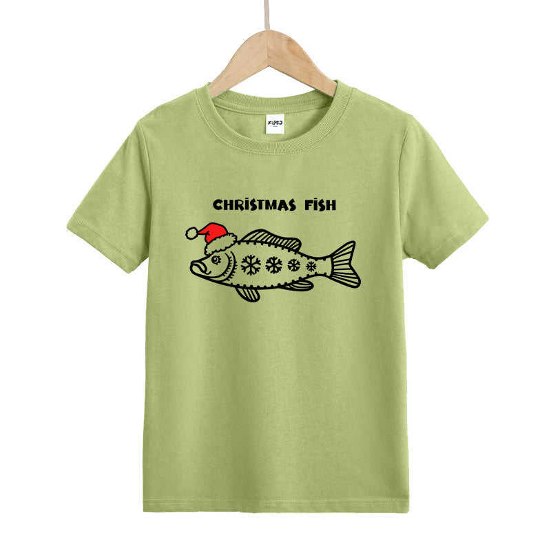 Christmas Fish Kid's T-Shirts