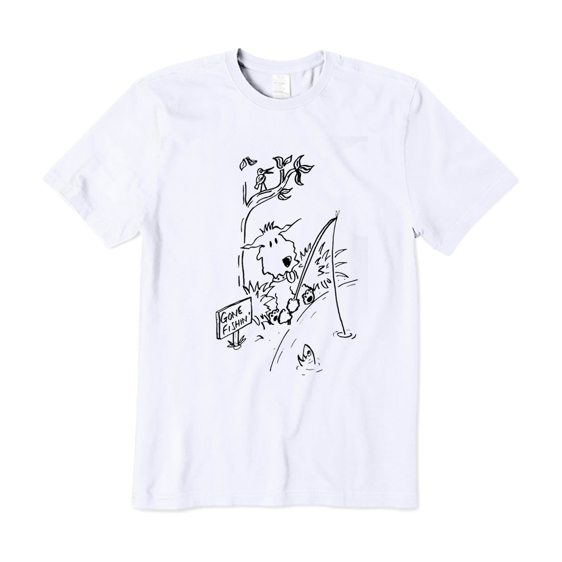 Fishing Dog Gone Fishing T-Shirt