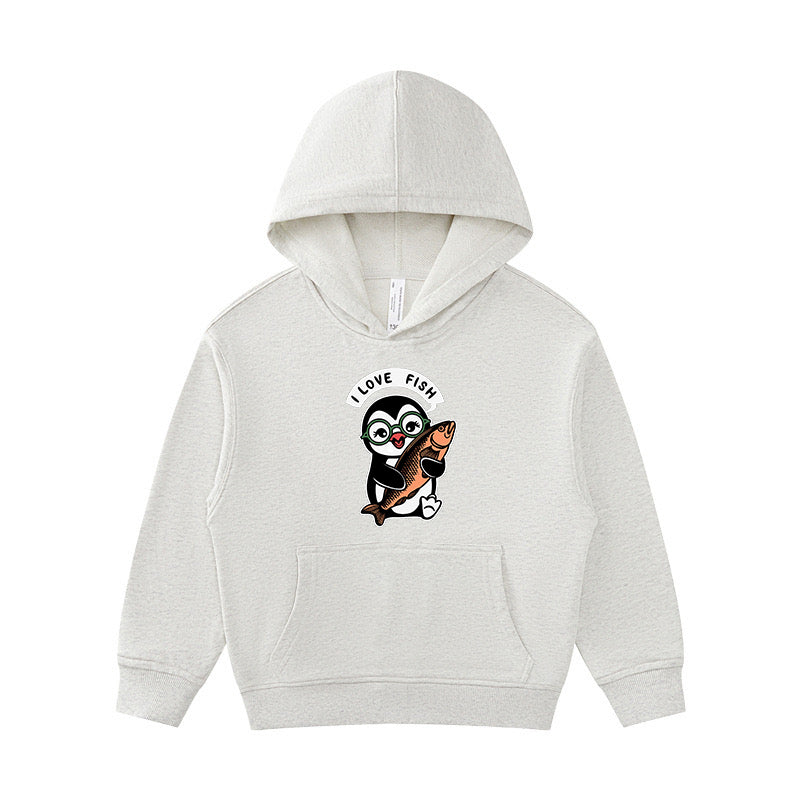 i love fish Kid's Hoodie